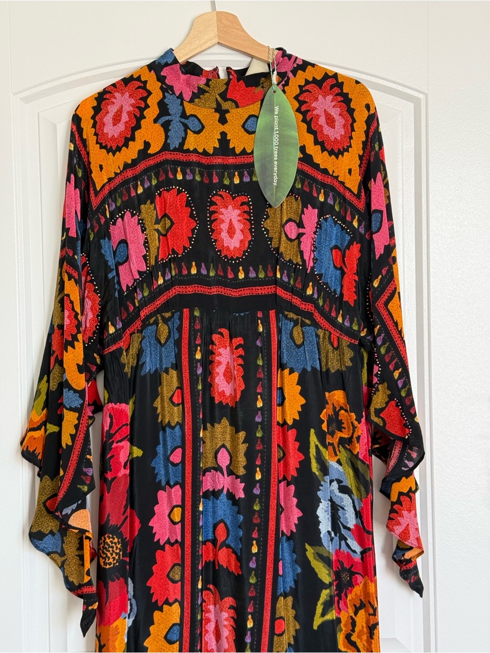 FARM Rio Bold Floral Patchwork Maxi Dress in Black and Multicolor - Picture 2 of 5